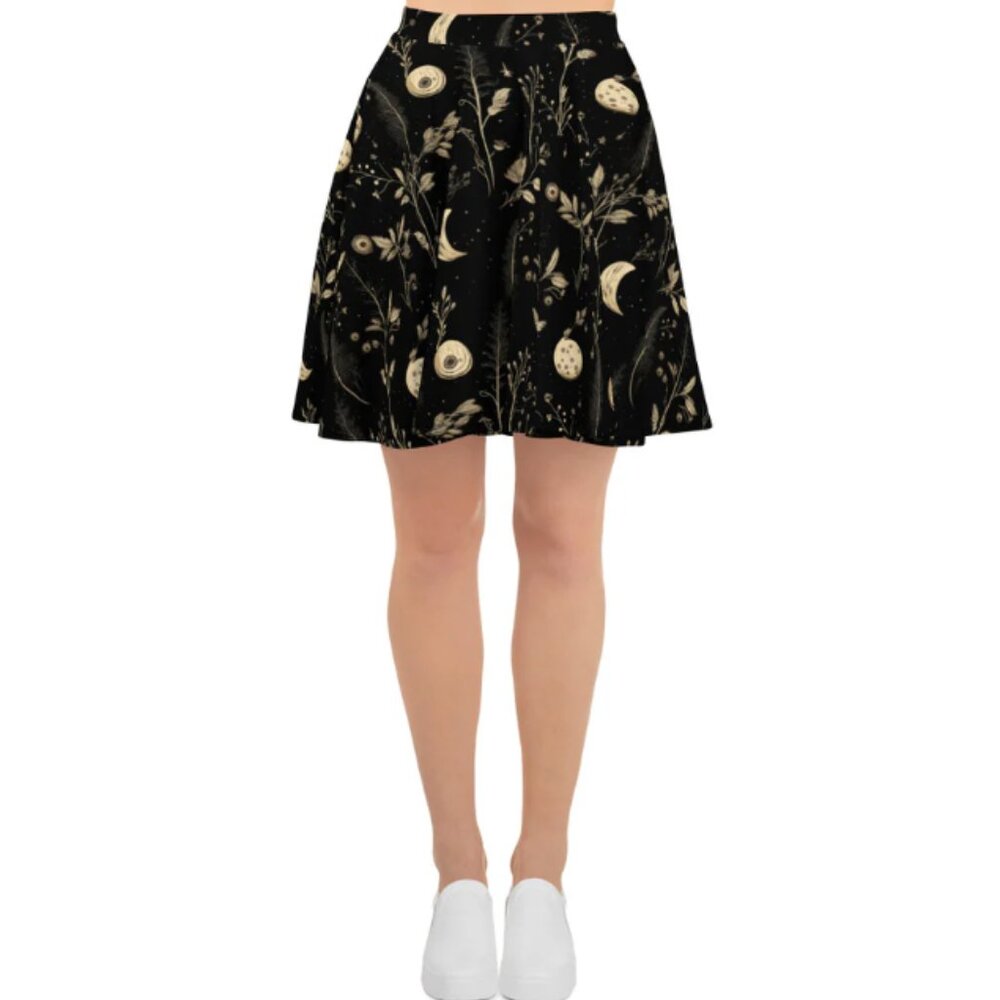 Twilight Garden Skater Skirt - Dark Academia NWOT